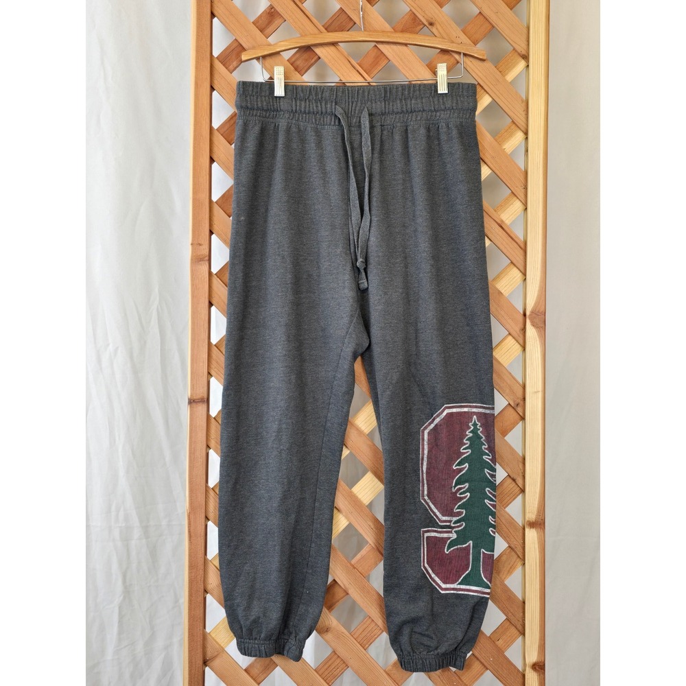 Sideline Apparel Stanford Cardinal Sweatpants Mens Medium Gray Fleece -Excellent